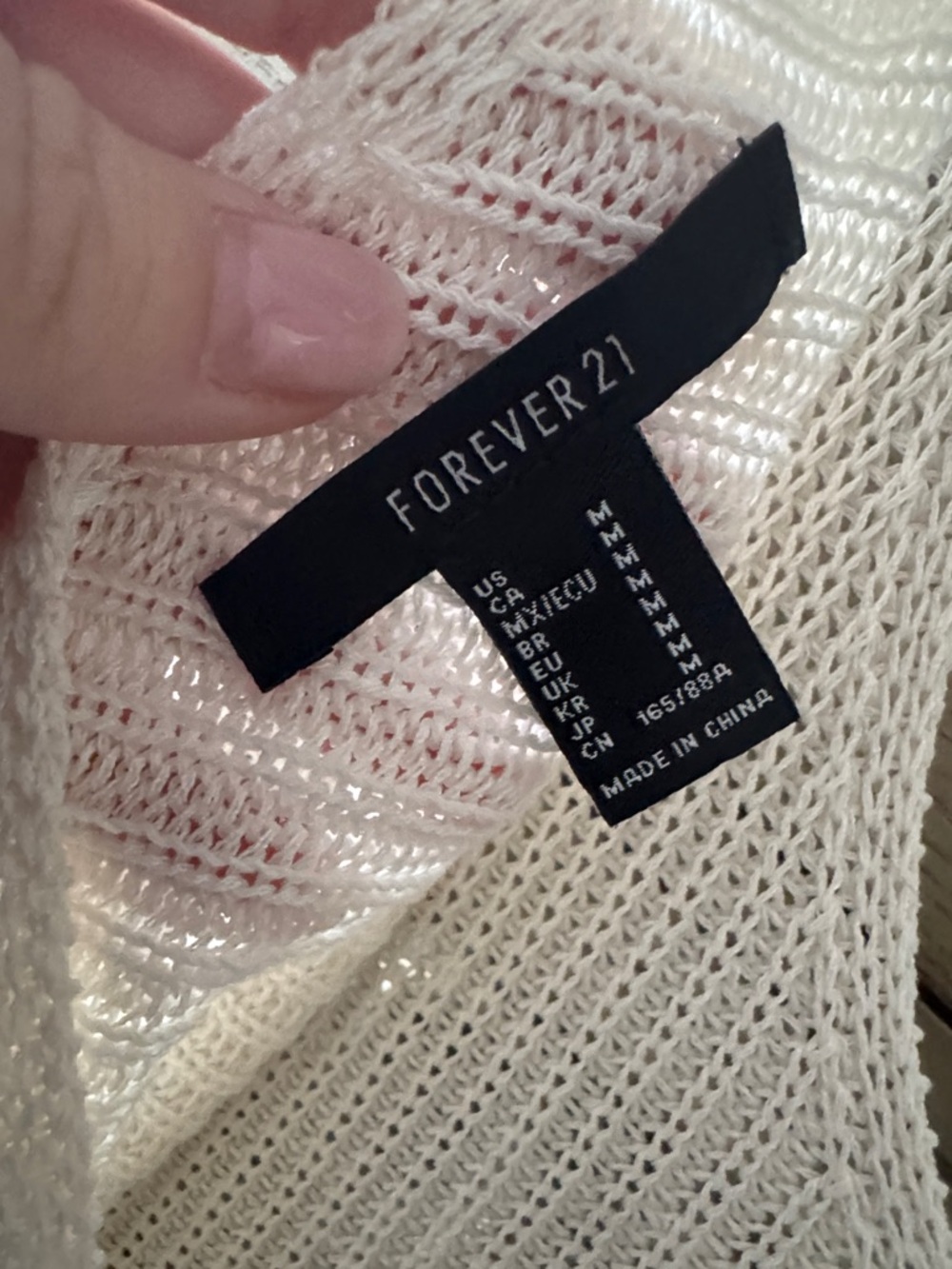 Forever 21 Cream Open-Knit Tank Top - Picture 4 of 4